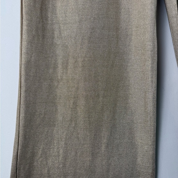 Windsor Women Gold Metallic Flowy Wide-Leg Pants Large Silhouette Stretch Chic - Picture 9 of 9